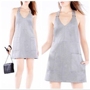 BCBGMaxaria FauxSued Short Dress baby blue